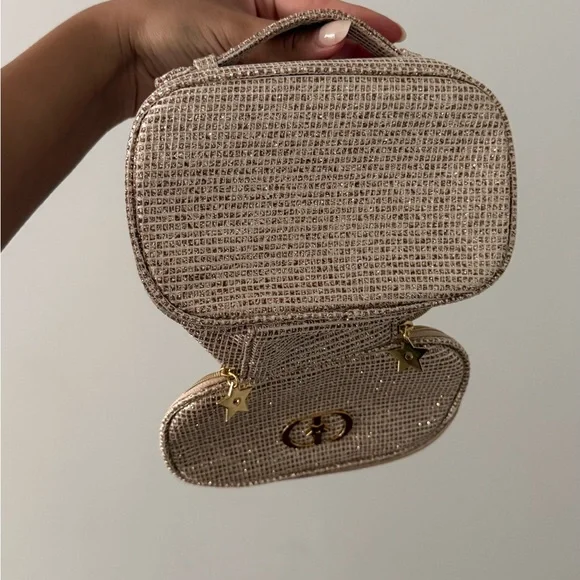 Dior Gold Textured Cosmetic Bag - Picture 5 of 5
